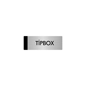 Metal Yönlendirme Levhası, Departman Kapı Isimliği Tipbox 5x20 Cm Gümüş Renk
