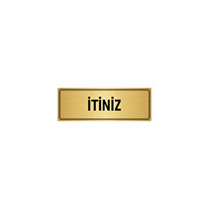 Metal Yönlendirme Levhası, Departman Kapı İsimliği İtiniz 10x20 Cm Altın Renk