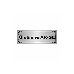 Üretim & Ar-ge 7x20cm Gümüş Renk Metal Yönlendirme Levhası