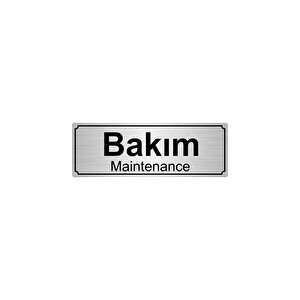 Bakim Yönlendi̇rme Levhasi 7cmx20cmgümüş Renk Metal