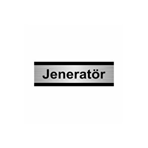 Jeneratör 10x20cm Gümüş Renk Metal Yönlendirme Levhası