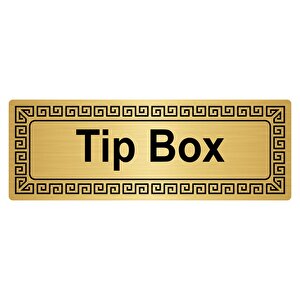 Tip Box 7cmx20cm Metal Yönlendi̇rme Levhasi Altin Renk Metal