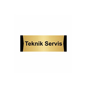 Teknik Servis 10x20cm Altın Renk Metal Yönlendirme Levhası