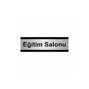 Eğitim Salonu 7x20cm Gümüş Renk Metal Yönlendirme Levhası