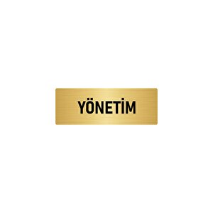 Metal Yönlendirme Levhası, Departman Kapı İsimliği Yönetim 5x20 Cm Altın Renk