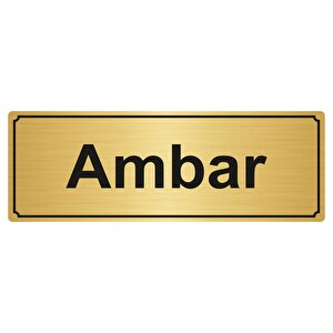 Ambar Yönlendi̇rme Levhasi 5cmx20cm Altin Renk Metal