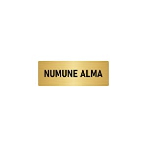 Metal Yönlendirme Levhası, Departman Kapı İsimliği Numune Alma 10x20 Cm Altın Renk