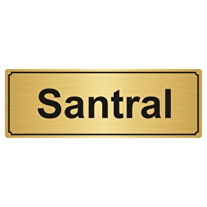 Santral Yönlendi̇rme Levhasi 10cmx20cm Altin Renk Metal