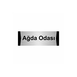 Ağda Odası 5x20cm Gümüş Renk Metal Yönlendirme Levhası