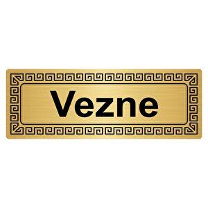 Vezne 7cmx20cm Metal Yönlendi̇rme Levhasi Altin Renk Metal