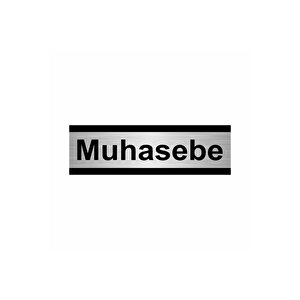 Muhasebe 10x20cm Gümüş Renk Metal Yönlendirme Levhası