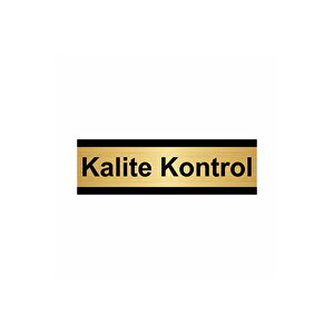 Kalite Kontrol 10x20cm Altın Renk Metal Yönlendirme Levhası
