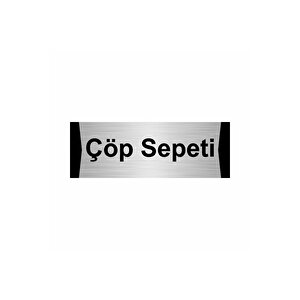 Çöp Sepeti 10x20cm Gümüş Renk Metal Yönlendirme Levhası