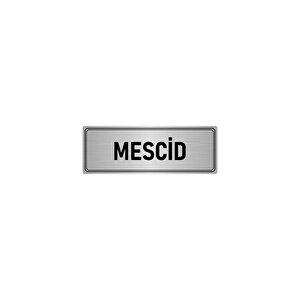 Metal Yönlendirme Levhası, Departman Kapı İsimliği Mescid 7x20 Cm Gümüş Renk