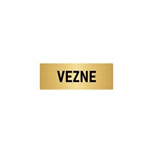 Metal Yönlendirme Levhası, Departman Kapı İsimliği Vezne 10x20 Cm Altın Renk
