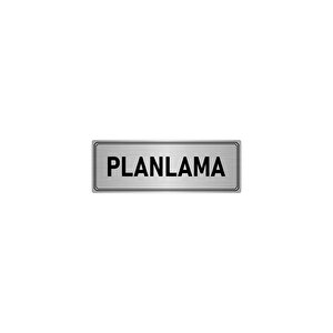 Metal Yönlendirme Levhası, Departman Kapı İsimliği Planlama 7x20 Cm Gümüş Renk