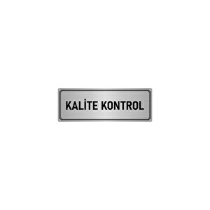 Metal Yönlendirme Levhası, Departman Kapı İsimliği Kalite Kontrol 7x20 Cm Gümüş Renk