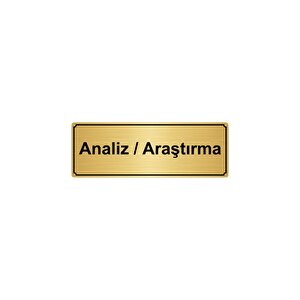 Anali̇z / Araştirma Yönlendi̇rme Levhasi 10cmx20cm Altin Renk Metal