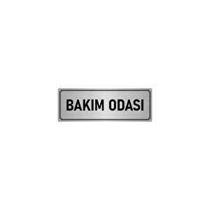 Metal Yönlendirme Levhası, Departman Kapı İsimliği Bakım Odası 5x20 Cm Gümüş Renk