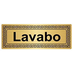 Lavabo 7cmx20cm Metal Yönlendi̇rme Levhasi Altin Renk Metal