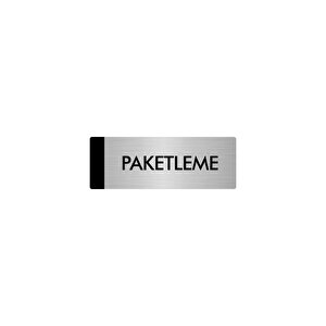 Metal Yönlendirme Levhası, Departman Kapı Isimliği Paketleme 10x20 Cm Gümüş Renk