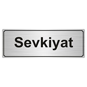 Sevki̇yat Yönlendi̇rme Levhasi 7cmx20cm Gümüş Renk Metal