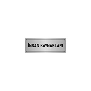 Metal Yönlendirme Levhası, Departman Kapı İsimliği İnsan Kaynakları 5x20 Cm Gümüş Renk
