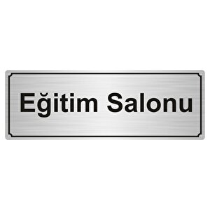 Eği̇ti̇m Salonu Yönlendi̇rme Levhasi 7cmx20cm Gümüş Renk Metal