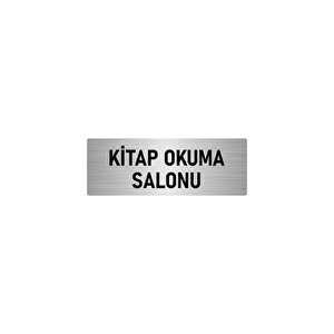 Metal Yönlendirme Levhası, Departman Kapı İsimliği Kitap Okuma Salonu 10x20 Cm Gümüş Renk