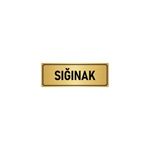 Metal Yönlendirme Levhası, Departman Kapı İsimliği Sığınak 10x20 Cm Altın Renk