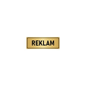 Metal Yönlendirme Levhası, Departman Kapı İsimliği Reklam 5x20 Cm Altın Renk