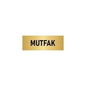 Metal Yönlendirme Levhası, Departman Kapı İsimliği Mutfak 10x20 Cm Altın Renk
