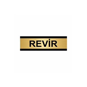 Revi̇r 10x20cm Altın Renk Metal Yönlendirme Levhası