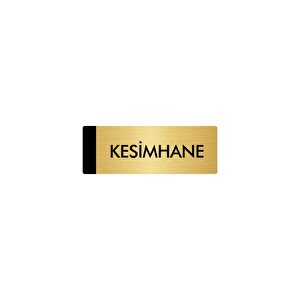 Metal Yönlendirme Levhası, Departman Kapı Isimliği Kesimhane 7x20 Cm Altın Renk