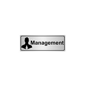 Management Yönlendi̇rme Levhasi 7cmx20cmgümüş Renk Metal