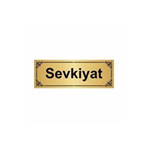 Sevkiyat 7x20cm Altın Renk Metal Yönlendirme Levhası