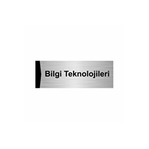 Bilgi Teknolojileri 7x20cm Gümüş Renk Metal Yönlendirme Levhası