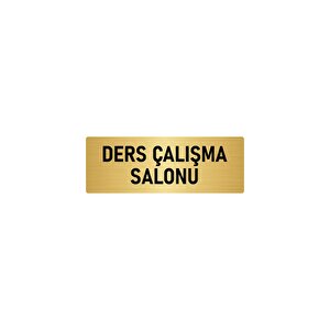 Metal Yönlendirme Levhası, Departman Kapı İsimliği Ders Çalışma S 10x20 Cm Altın Renk