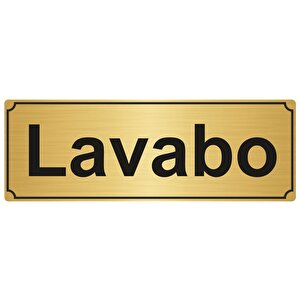 Lavabo Yönlendi̇rme Levhasi 7cmx20cm Altin Renk Metal