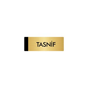 Metal Yönlendirme Levhası, Departman Kapı Isimliği Tasnif 5x20 Cm Altın Renk