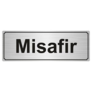 Mi̇safi̇r Yönlendi̇rme Levhasi 10cmx20cm Gümüş Renk Metal