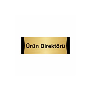 Ürün Direktörü 5x20cm Altın Renk Metal Yönlendirme Levhası