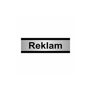 Reklam 10x20cm Gümüş Renk Metal Yönlendirme Levhası