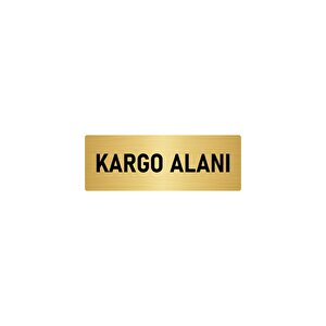 Metal Yönlendirme Levhası, Departman Kapı İsimliği Kargo Alanı 10x20 Cm Altın Renk