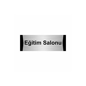 Eğitim Salonu 10x20cm Gümüş Renk Metal Yönlendirme Levhası