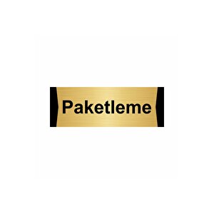 Paketleme 5x20cm Altın Renk Metal Yönlendirme Levhası
