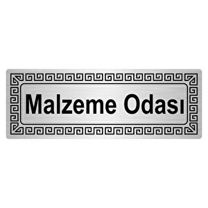 Malzeme Odasi 7cmx20cm Metal Yönlendi̇rme Levhasi Gümüş Renk Metal