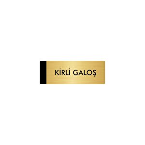 Metal Yönlendirme Levhası, Departman Kapı Isimliği Kirli Galoş 10x20 Cm Altın Renk