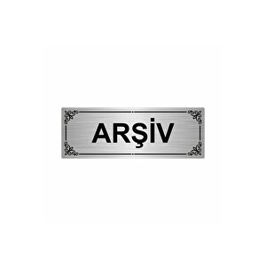 Arşi̇v 7x20cm Gümüş Renk Metal Yönlendirme Levhası