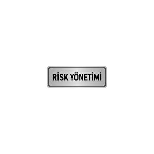 Metal Yönlendirme Levhası, Departman Kapı İsimliği Risk Yönetimi 10x20 Cm Gümüş Renk